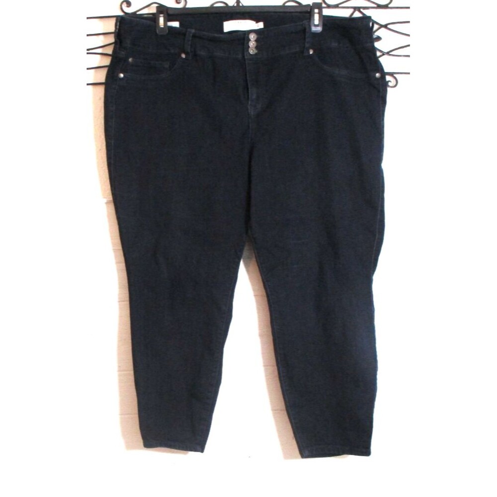 Torrid Jeans Women's Plus Size 26T Blue Button Stretch Jeggins